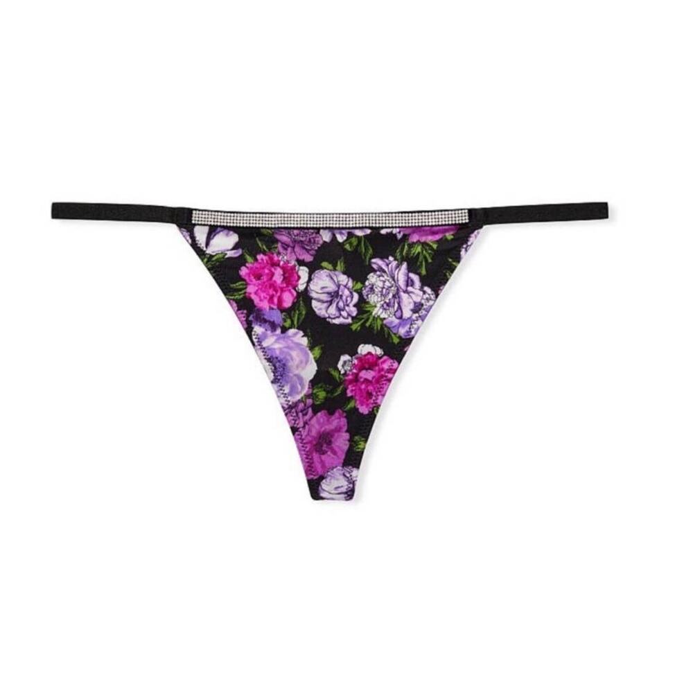 Victoria's Secret Sexy Secret Floral Bombshell Shine V-String Panty - M